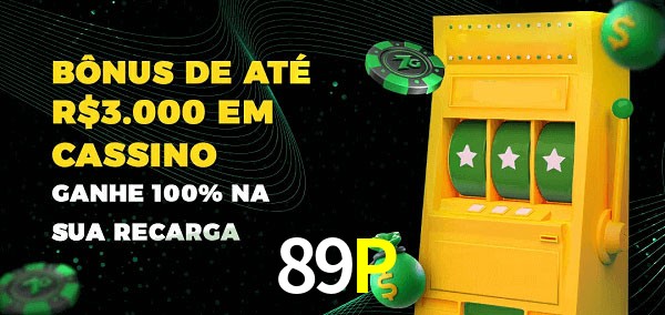 89P melhor bônus de depósito